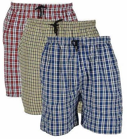 Checked Cotton Men Boxer Shorts, Feature : Anti-Wrinkle, Easily Washable, Occasion : Casual Wear, Party Wear