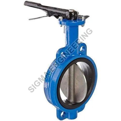 Blue Stainless Steel Butterfly Valve, for Water Fitting, Packaging Type : Paper Box