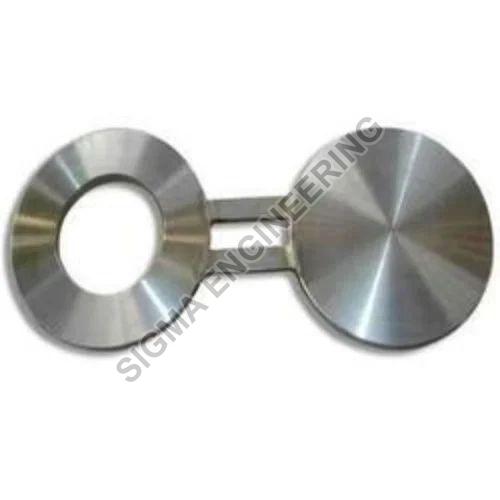 Silver Round Polished Stainless Steel Spectacle Blind Flange, for Industry Use, Packaging Type : Carton