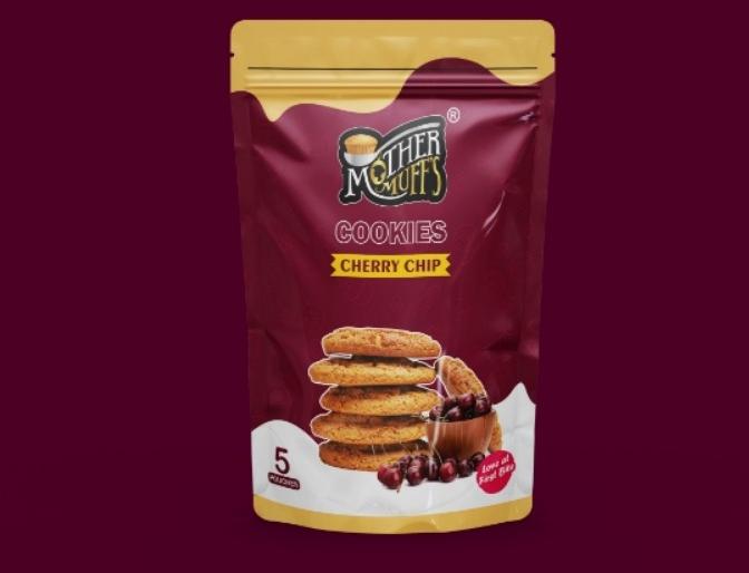 Light Brown Round Mother Muffs Cherry Chip Cookies, for Human Consumption, Taste : Sweet