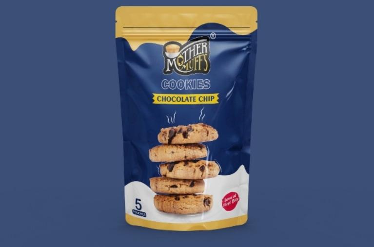 Light Brown Round Mother Muffs Chocolate Chip Cookies, for Human Consumption, Taste : Sweet