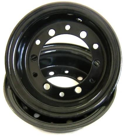 Round Stainless Steel Forklift Wheel Rim, Color : Black, Grey