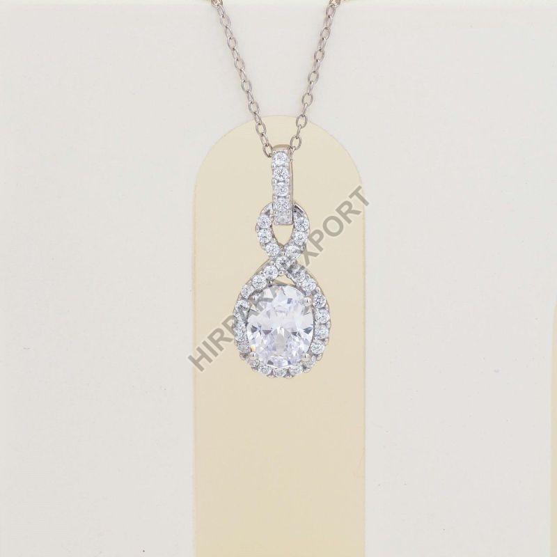Silver Fancy Diamond Pendant, Occasion : Casual Wear, Party Wear