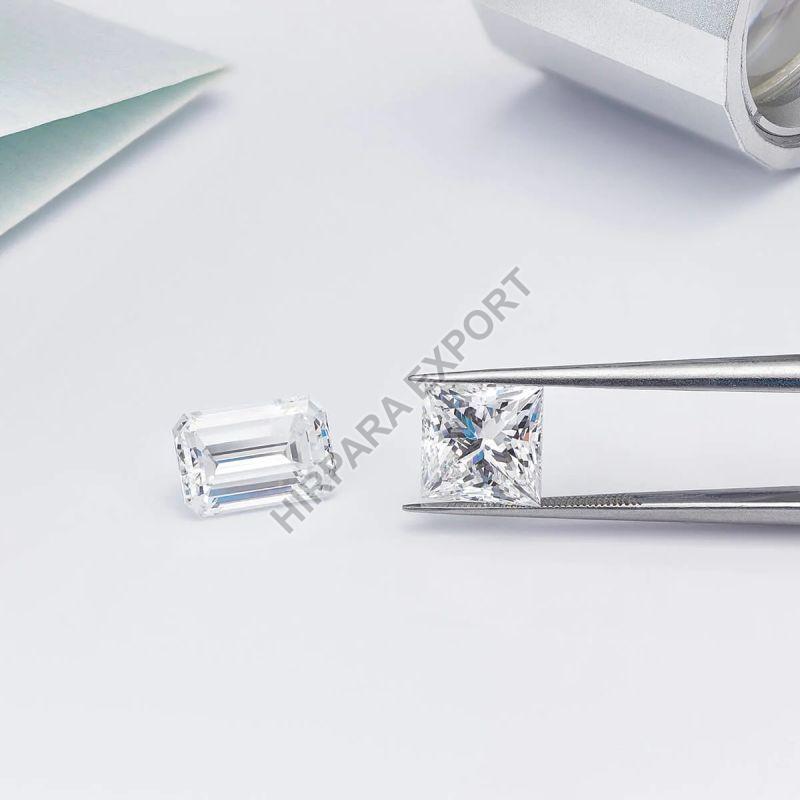 White Princess and Baguette Lab Grown Diamond, for Jewellery, Packaging Type : Box