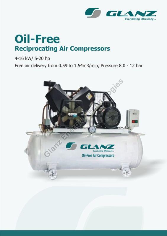 Oil Free Reciprocating Air Compressors, Certification : CE Certified, ISO 9001:2008
