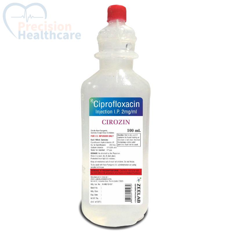 Transparent Liquid Ciprofloxacin Injection, for Hospital, Packaging Type : Plastic Bottle