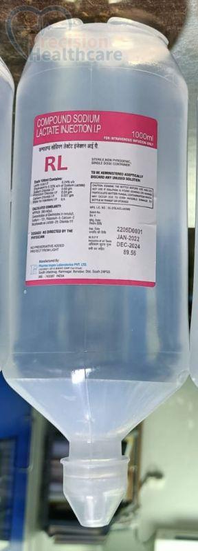 Liquid Compound Sodium Lactate Injection, For Hospital, Purity : 100%