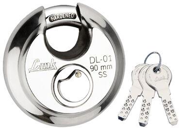 Silver Round 90mm Stainless Steel Disc Lock