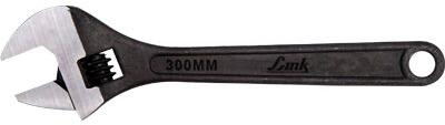 Black Manual Cast Steel Link 200mm Adjustable Wrench, Open Style : Single