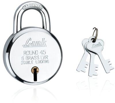 Silver Link 45mm Round Pad Lock, for Door, Feature : High Quality