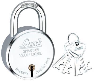 Silver Link 65mm Round Pad Lock, For Almirah, Door, Feature : High Quality