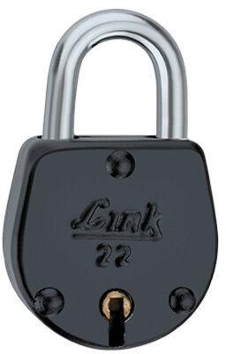 Plain Colour Coated Iron Link Black Pad Lock, for Door