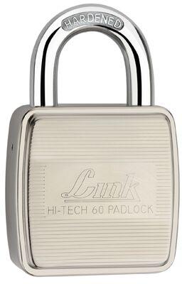 Link Hi-Tech Square 60mm Pad Lock, for Almirah, Door, Drawer, Color : Grey