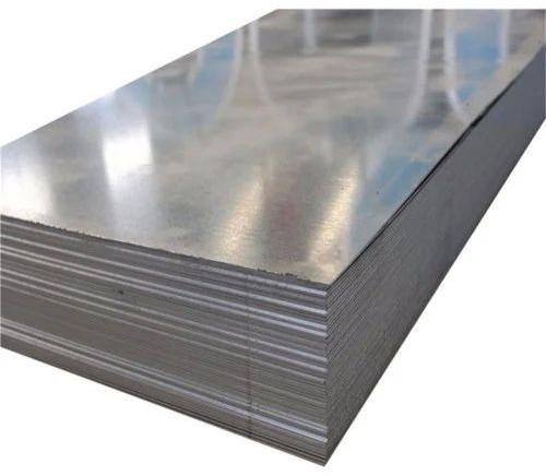 Silver Polished Stainless Steel Galvanized Plain Sheets, for Roofing, Industrial