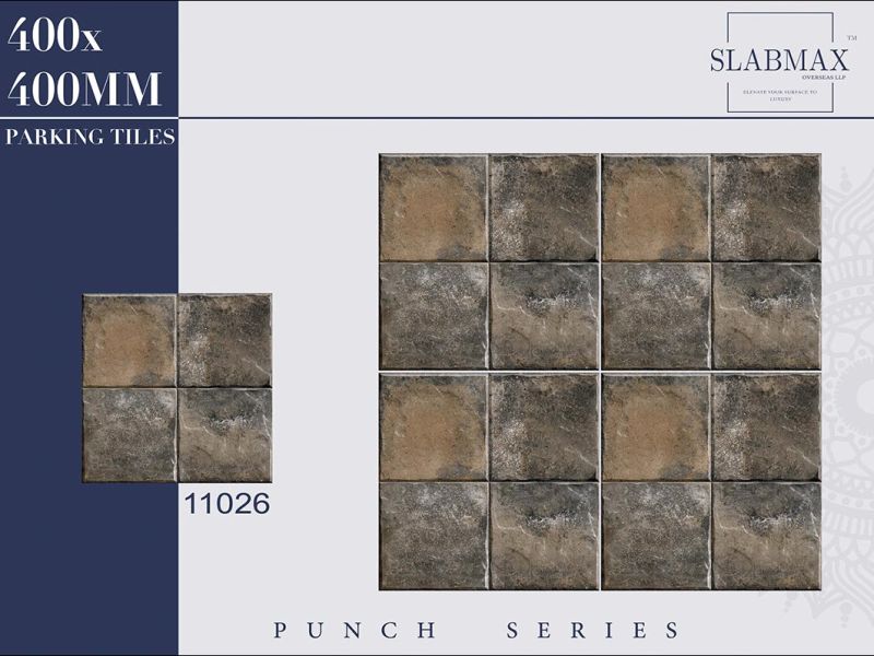 Multicolor 11026 Punch Series Ceramic Parking Tiles, Size : 400x400 mm