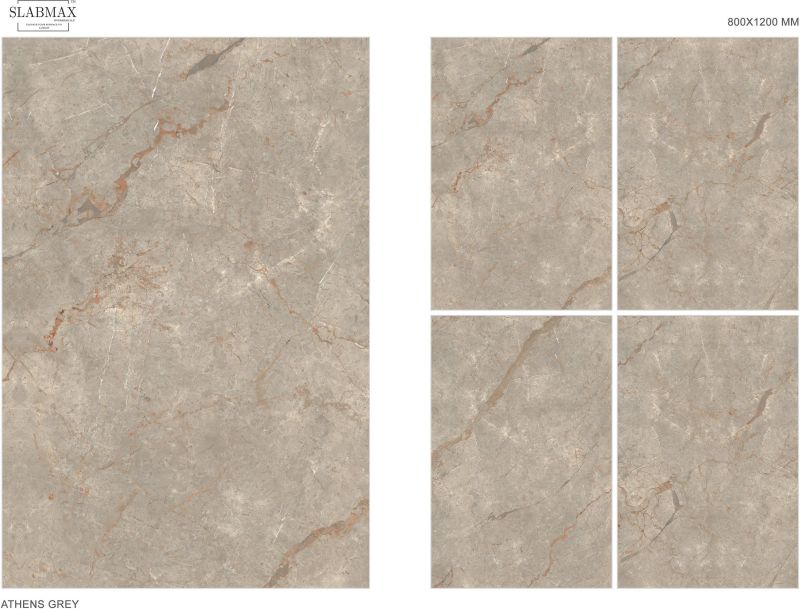 Rectangular Athens Grey Matt Surface Vitrified Tiles, for Flooring, Size : 80X120cm