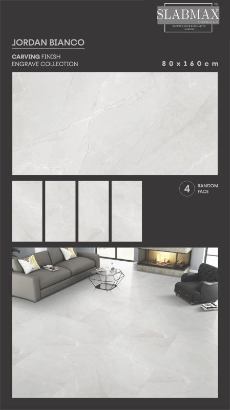 Jordan Bianco Carving Finish Engrave Collection Vitrified Tiles