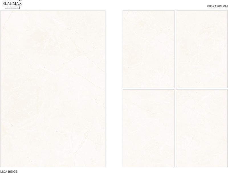 Lica Beige Glossy Surface Vitrified Tiles, Size : 80X120cm