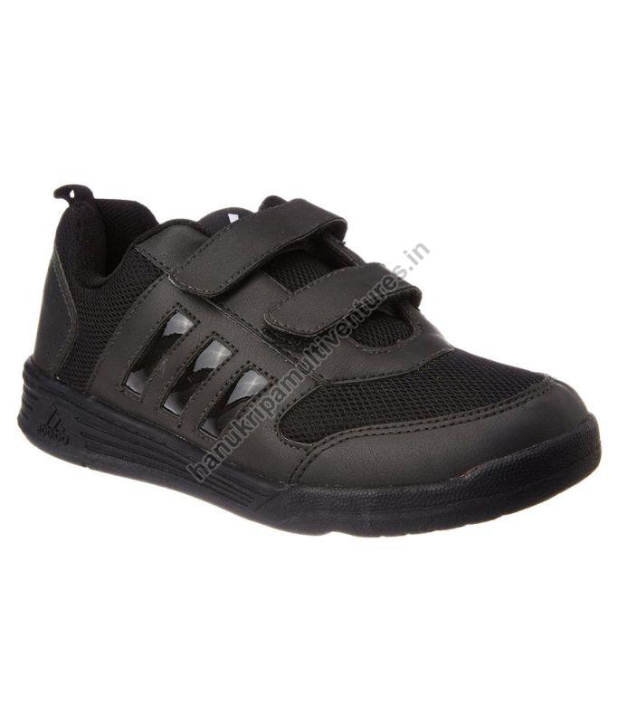 Rexine Boys Black School Shoes