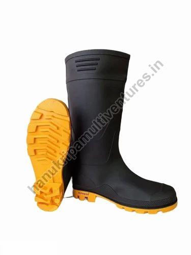 Black PVC Industrial Safety Gumboots
