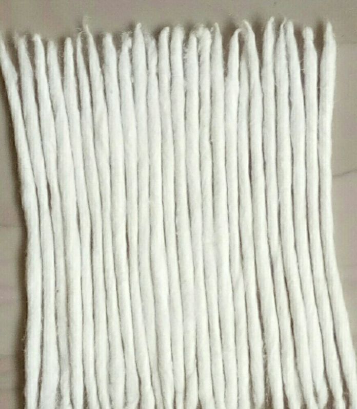 White Dry Long Cotton Wicks, for Worship, Size : Multisizes
