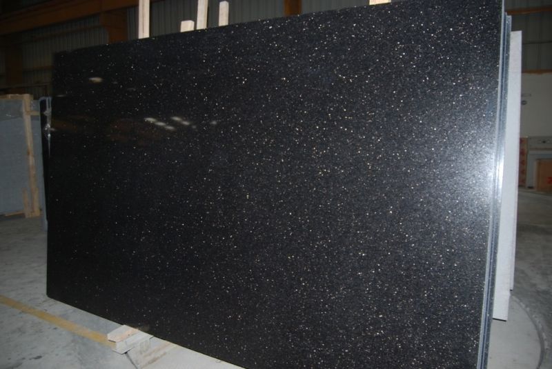 Low Commercial Black Galaxy Granite Slab, Size : Multisizes