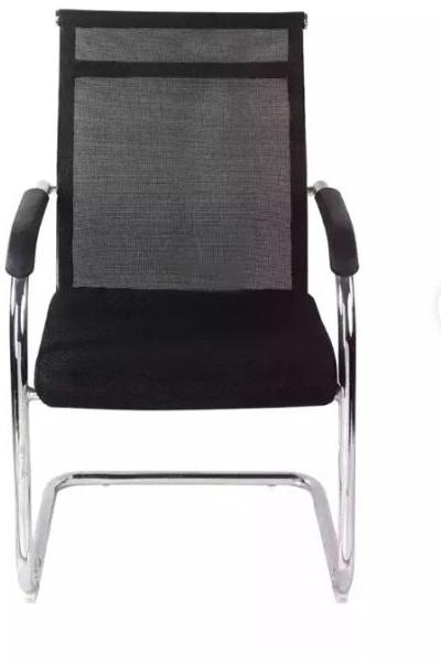 Rectangular Aluminium visitor chair, for Banquet, Home, Hotel, Office, Restaurant, Color : Black