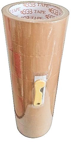 Plain Roll Brown Bopp Tape, for Carton Sealing, Packaging Type : Corrugated Box