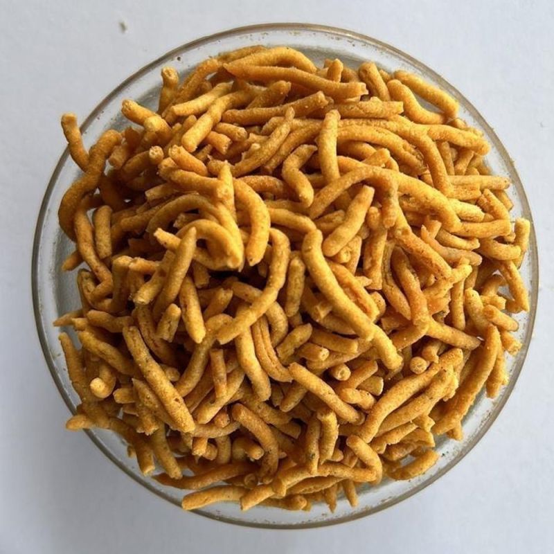 Yellow Sev Namkeen, for Snacks, Packaging Type : Plastic Packet