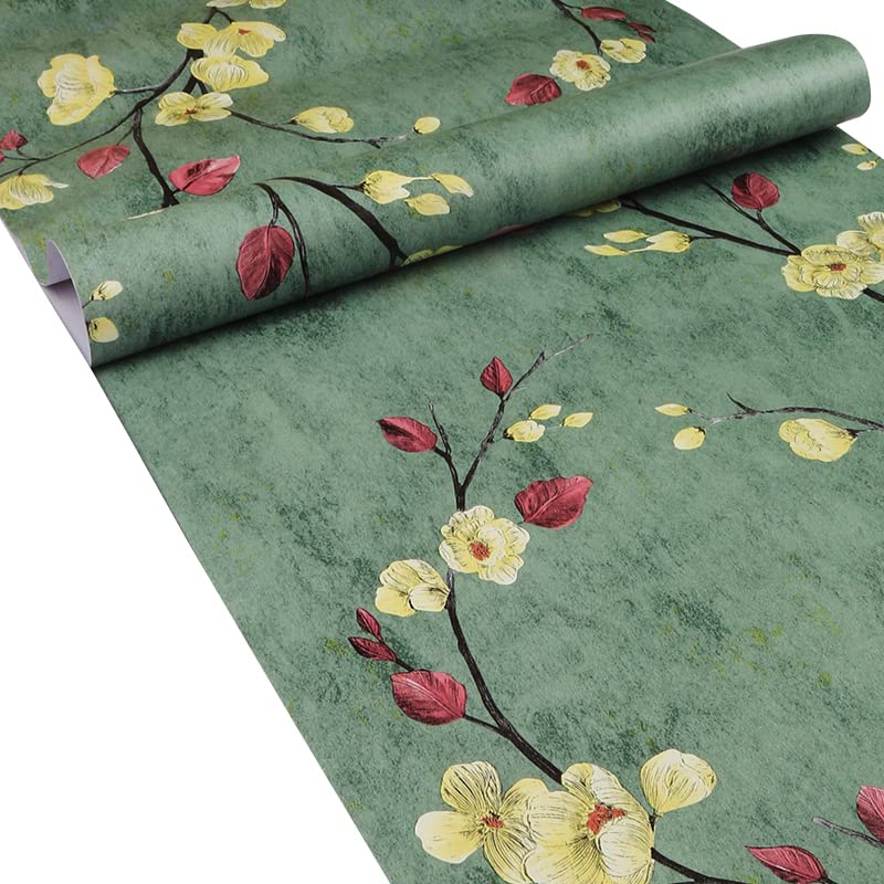 25.0 KGS vintage green floral wallpaper, Mesh Size : 0.8 GSM