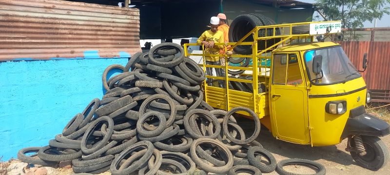 Black MY TYRES Waste rubber scrap, for Industrial Use, Recycling, Certification : Zed certified