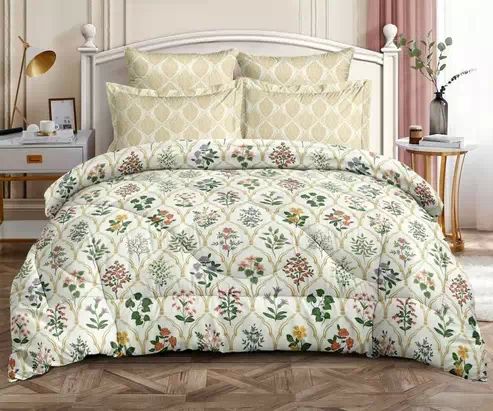 Printed Cotton Reversible Quilt, for Home Use, Hotel Use, Feature : Comfortable, Easily Washable
