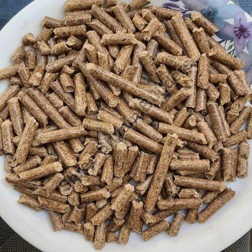 Brown Cylindrical Wooden 13mm Biomass Wood Pellet, for Industrial