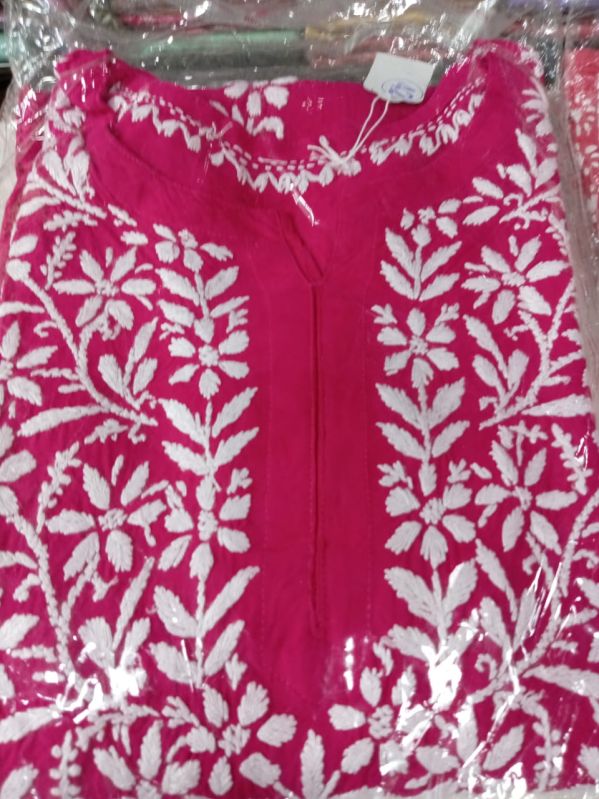 Ladies modern chikankari kurti, Technics : Embroidery Work