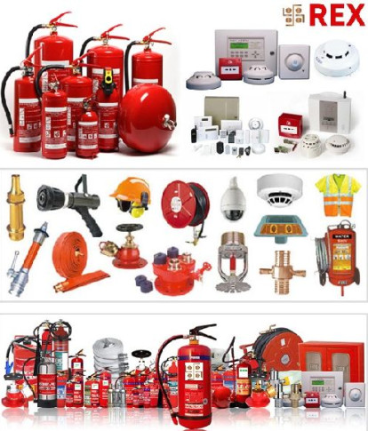 Red Polished fire fighting accessories