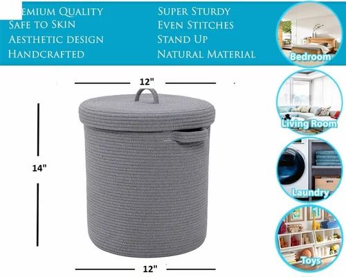 8kg Cotton Rope Laundry Basket