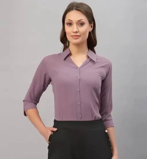 Plain Cotton Ladies Formal Shirt, Size : All Sizes