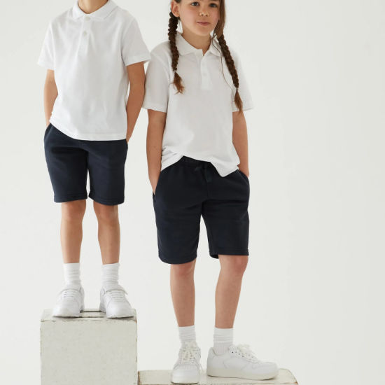 Plain Cotton Unisex School Shorts, Size : All Sizes