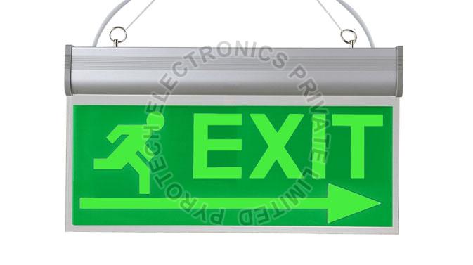 Green Rectangular Electric LED Exit Light