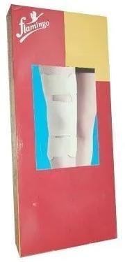 Creamy Plain Nylon Flamingo Strap Knee Brace, for Pain Relief