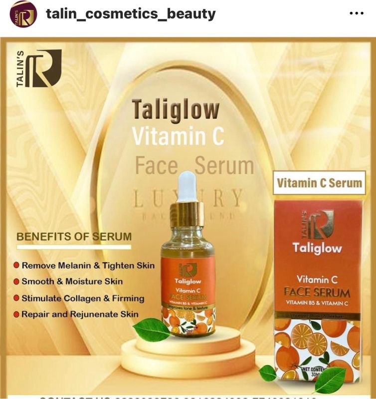 Taliglow Vitamin C Face Serum, Features : Skin Brightening