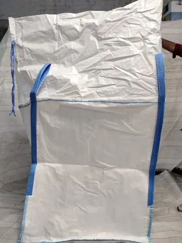 White 100 to 500kg Jumbo Bag, for Food Grade Transportation, Handle Type : Loop Handles