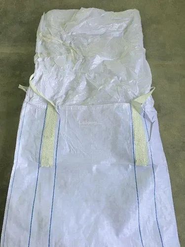 White Top Skirt Bottom Spout Jumbo Bag, for Packaging, Handle Type : Loop Handles