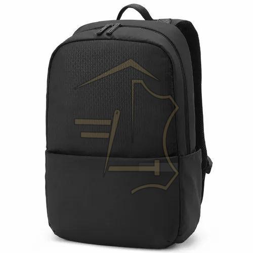 Black Leather Plain Business Backpack, Size : Multisizes