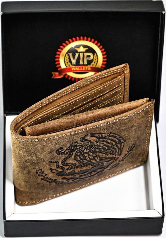 E-306 Mens Cow Hunter Leather Wallet, for Keeping, ID Proof, Gifting, Cash, Personal Use, Occasion : Casual Wear