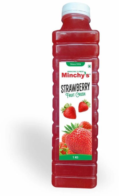 Minchy's Strawberry Fruit Crush, Packaging Size : 1000 ml