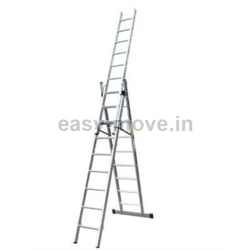 Easy Move Grey Polished Aluminum Portable Ladder, for Construction, Industrial