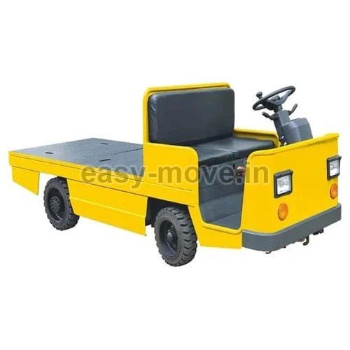 Easy Move Yellow Mild Steel Battery Operated Platform Truck, Certification : ROSH Certified