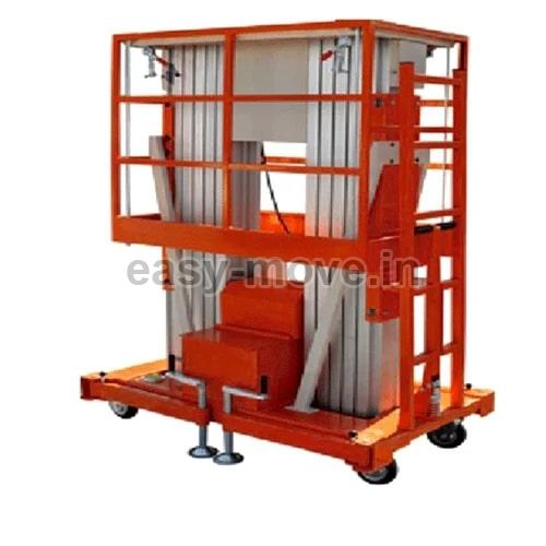 Easy Move Electric Polished Aluminium Double Mast Work Platform, for Industrial, Load Capacity : 200-250 kg