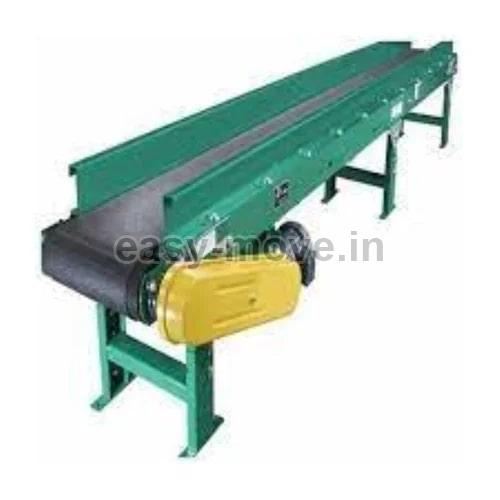Rectangular Mild Steel PVC Electric Industrial Belt Conveyor, for Moving Goods, Loading Capacity : 45-50 Kg